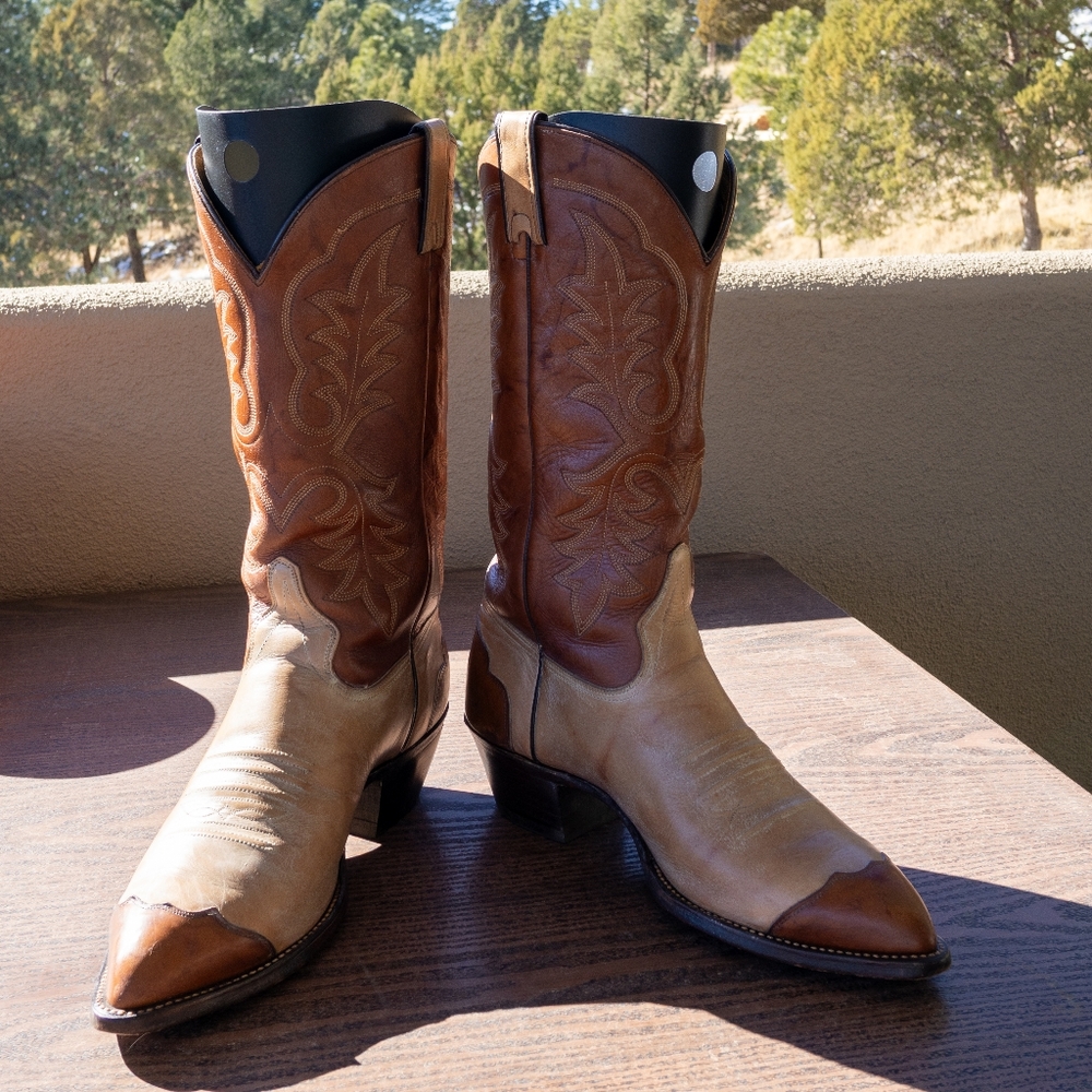 Vintage Mens Imperial Wingtip Cowboy Boots Size 12